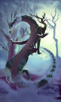 Art trade featuring a custom character design